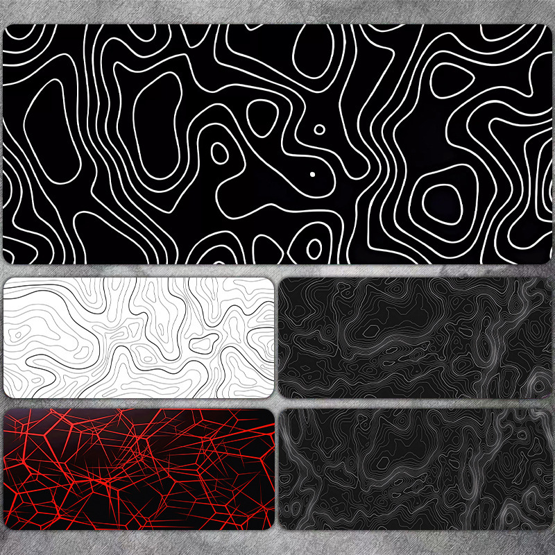 Cross-Border Popular Foreign Trade Abstract Desktop Texture Contour Line Computer Desk Line Ip Gaming Keyboard Extra-Large Mouse Pad Cross-Border Popular Foreign Trade Abstract Desktop Texture Contour Line Computer Desk Line Ip Gaming Keyboard Extra-Large Mouse Pad