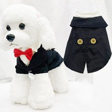 宠物结婚衣服批发宠物服饰配饰 派对礼服绅士西装狗狗服装秋冬
