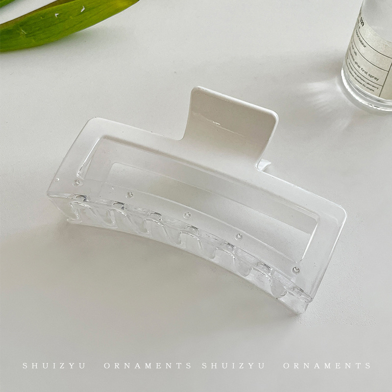 Clip de pelo marrón grande Nueva horquilla cuadrada accesorios para el cabello clip de horquilla simple Cabeza trasera clip de pelo clip de tiburón tocado