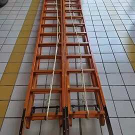 轻便防滑 6 米消防伸缩拉梯 建筑外墙应急登高作业攀爬专用梯