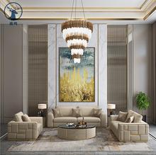 欧式奢华轻奢高端意式别墅大平层大户型时尚沙发客厅组合家具