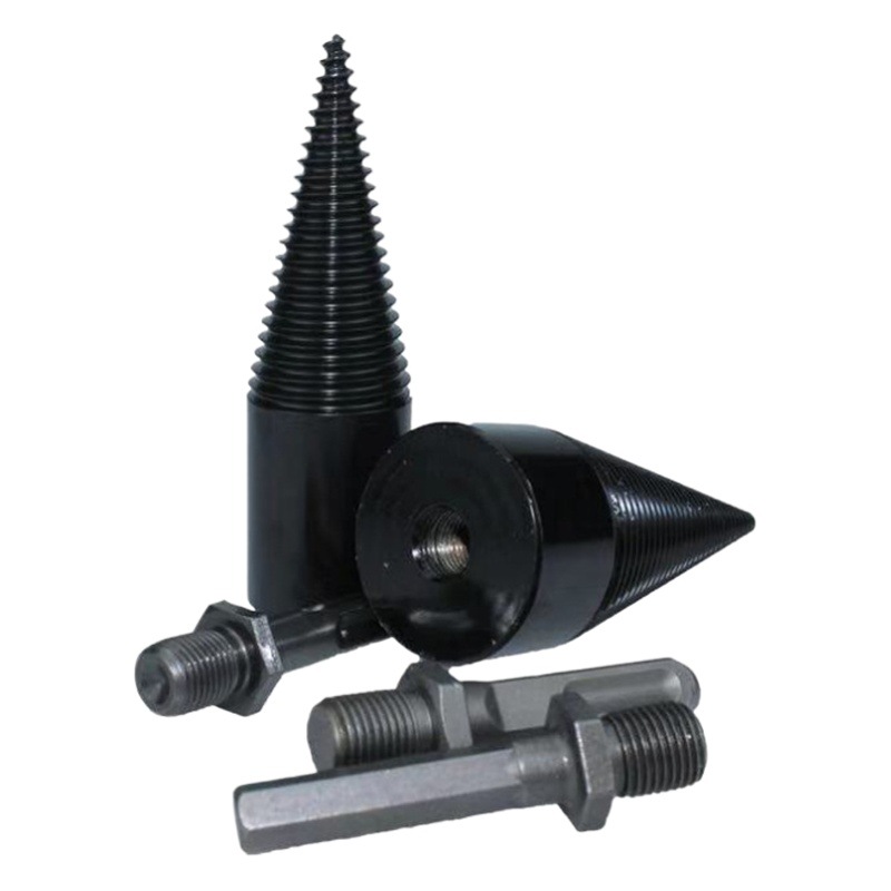 División de madera artefacto división de madera taladro Divisor de madera hogar martillo eléctrico taladro de impacto cono de división de madera rural