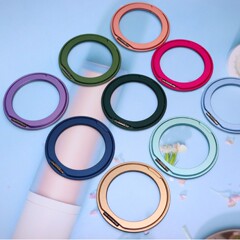 カチカチ音 360 回転アルミニウム携帯電話ホルダー、軽くて薄い、目に見えない減圧ユニバーサル携帯電話ケースアクセサリー