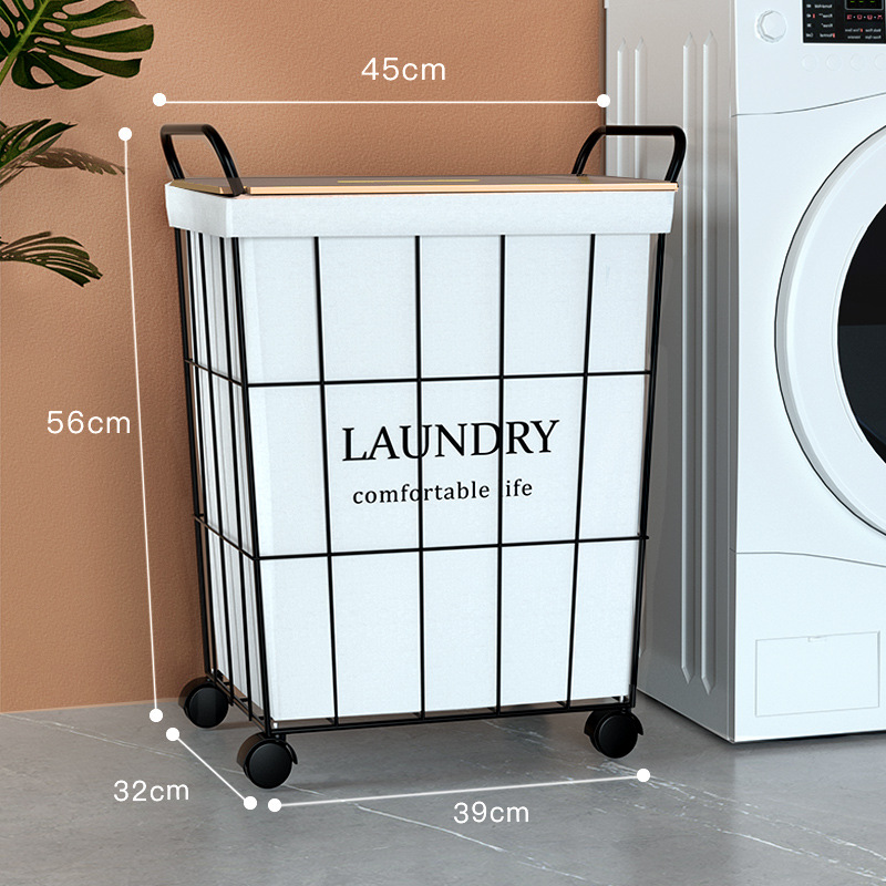 Cesta de lavandería hogar ropa sucia cesta de almacenamiento ins Wind Net almacenamiento rojo Lou cesta de lavandería cubo ropa sucia cesta al por mayor