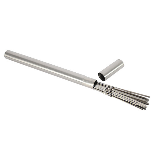 Stainless steel barbecue skewer barrel household skewer barrel barbecue grilling needle grill fork iron skewer storage box set tool