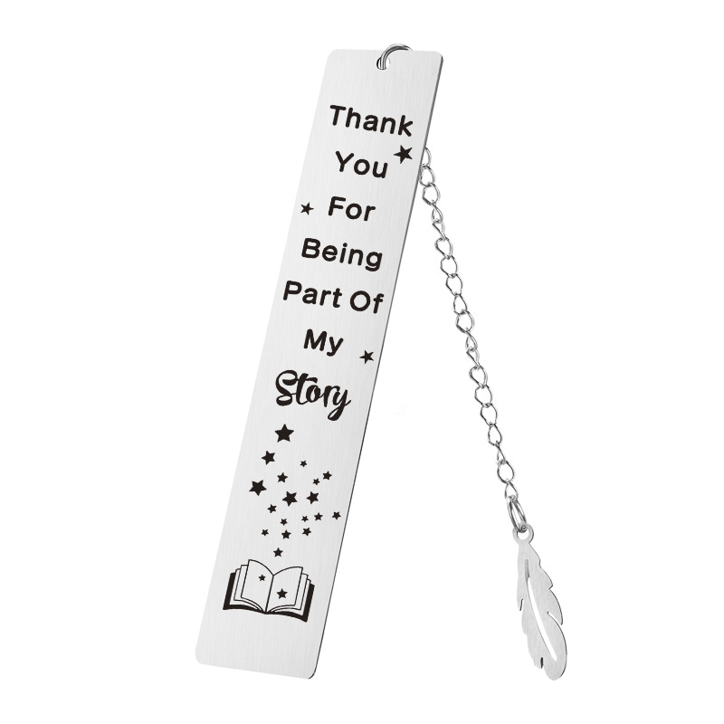 30g Weight Bookmark Stationery Type 1 Piece Quantity School Occasion 201 Stainless Steel Material Letter Pattern Simple Style Style 1 Piece Letter School 201 Stainless Steel Simple Style Bookmark 2