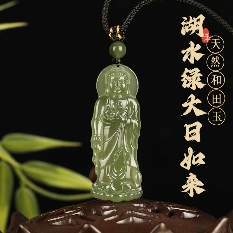Мужской и женский нефритовый кулон с изображением Будды из нефрита Хэтиан Синьцзян Dai Ni Lai, оптовая продажа, поддержка дропшиппинга, кулон
