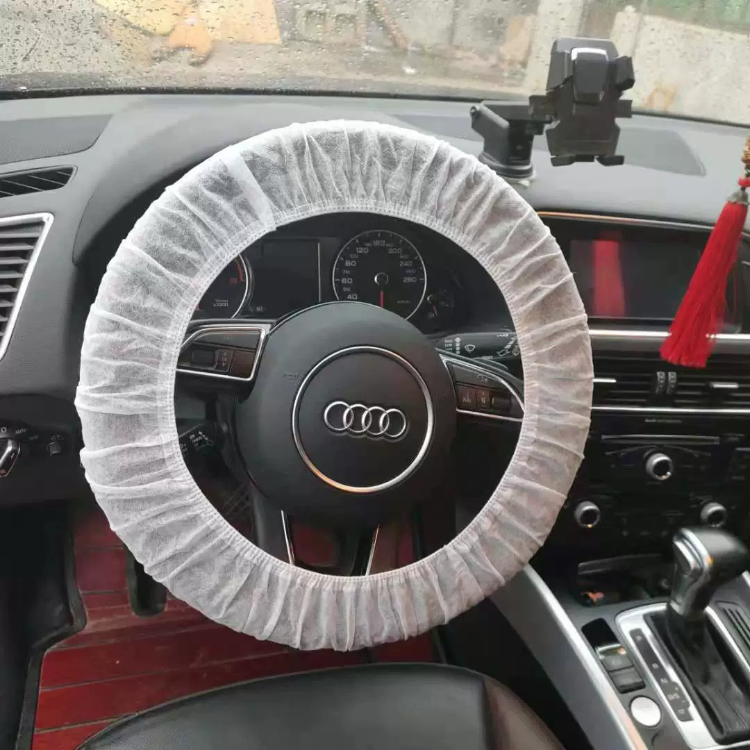 Новый оптовый одноразовый чехол на руль автомобиля, нетканый автомобильный пылезащитный нетканый защитный чехол на руль
