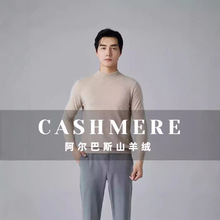 鄂尔多斯市羊绒衫男款2024秋冬新款半高领宽松休闲中年打底衫毛衣