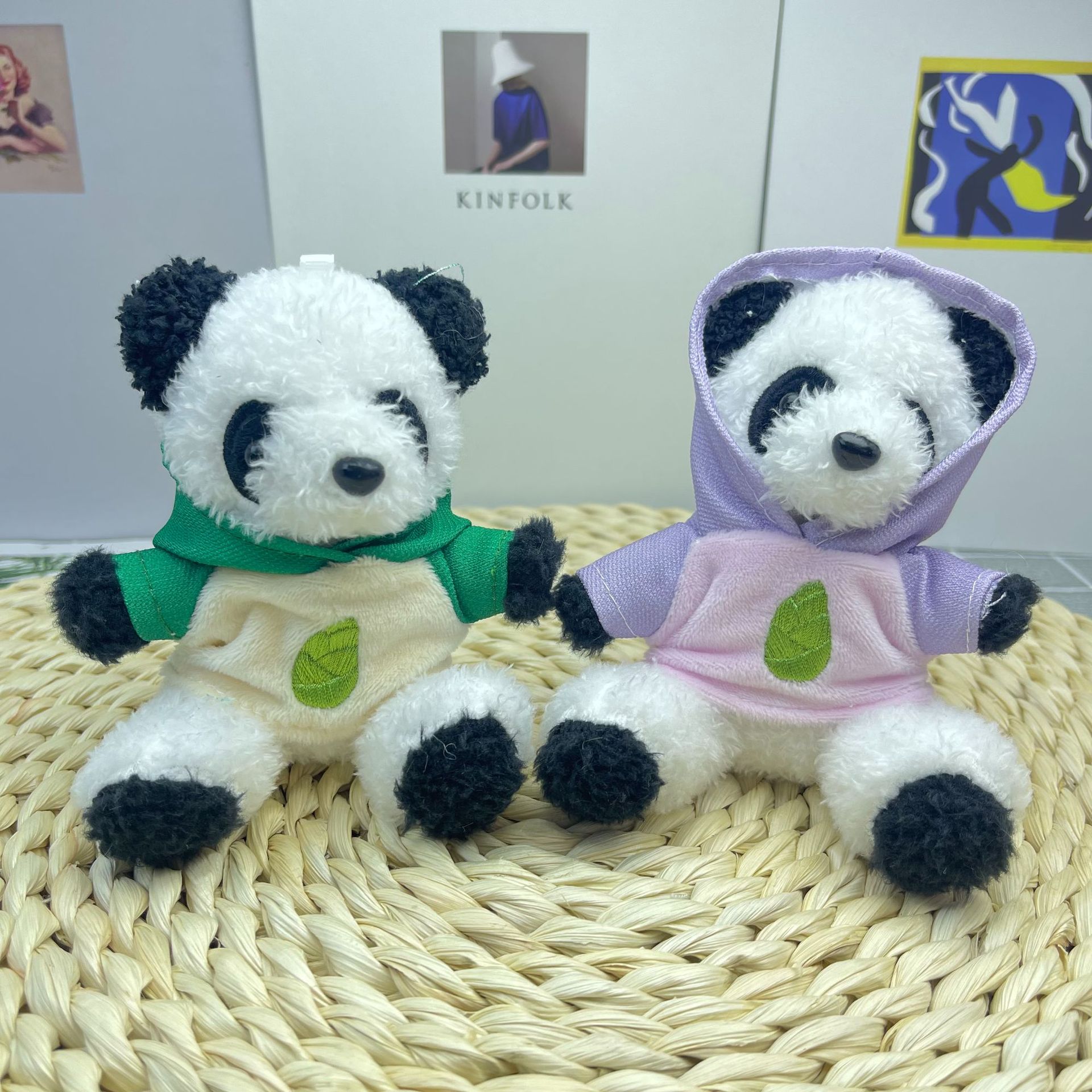 창조적 인 콘트라스트 컬러 땀 곰 팬더 가방 펜던트 인형 봉제 장난감 소녀 가방 교수형 생일 선물