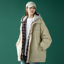 加厚大码棉袄女日系棒球棉服女宽松百搭学生韩版冬季工装棉衣外套