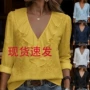 长袖v领修身新款上衣