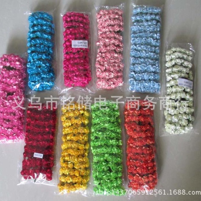 Fábrica directa simulación pequeña flor de papel al por mayor cabeza de flor 2cm simulación papel flor Mini caja de caramelo flor de ciruelo al por mayor