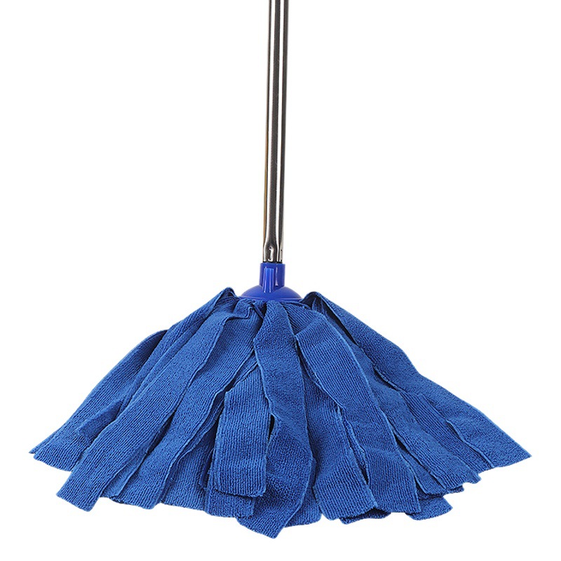 Barra recta varilla de acero inoxidable desmontable fábrica al por mayor trapeador de tela húmedo y seco fregona absorbente de fibra