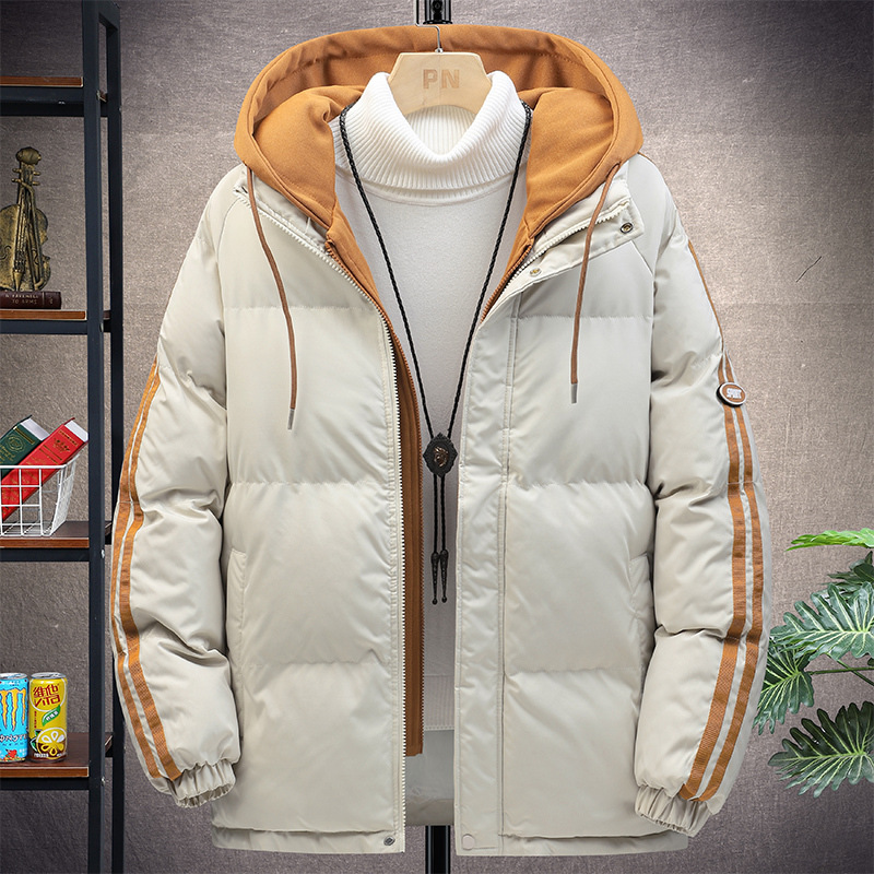 Chaqueta de algodón de pluma para hombres marca de moda de otoño y invierno para hombres chaqueta de algodón caliente gruesa ropa de algodón para hombres chaqueta de moda