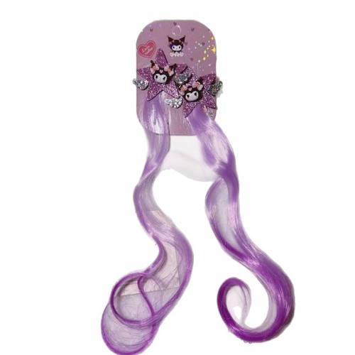 Kuromi Children's Half-Updo Dyed Braided Hair Clip Cartoon Cute Five-Star Hair Accessory for Girls