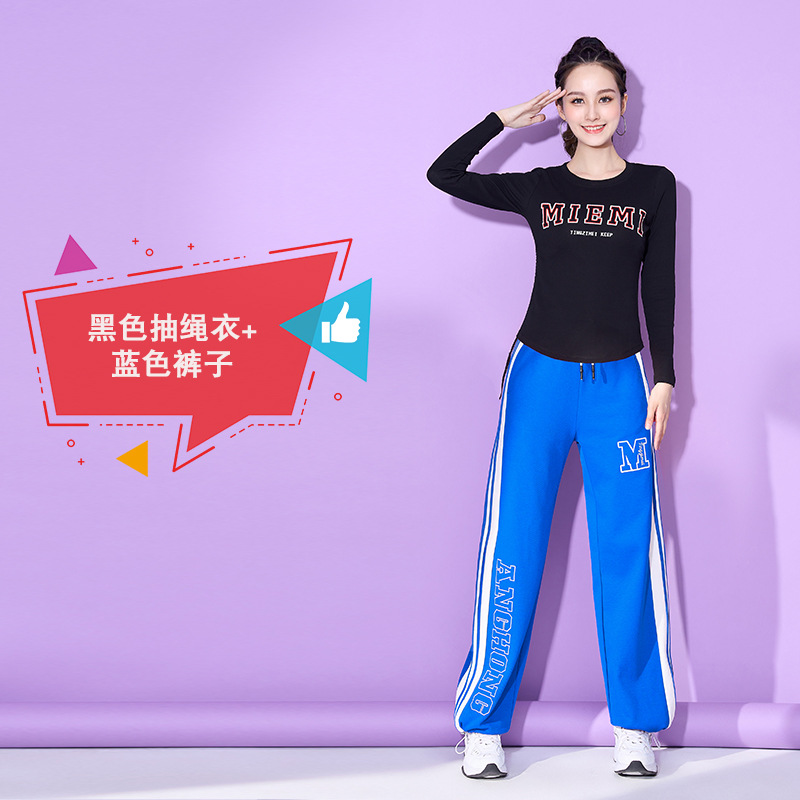 Черная одежда с двойной накачкой + синие брюки 008#.