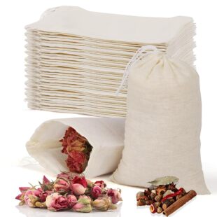 Europe and the United States cross-border pure cotton yarn bag drawstring filter bag decocting bag seasonings bag slag bag drawstring tea bag