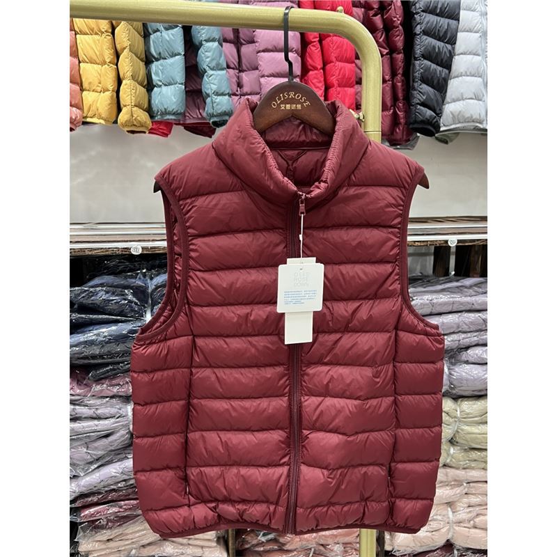 Youjia2025 otoño y invierno chaqueta de pluma ligera de caballo corto 90 chaleco blanco pluma de pluma de tamaño grande ocio versátil