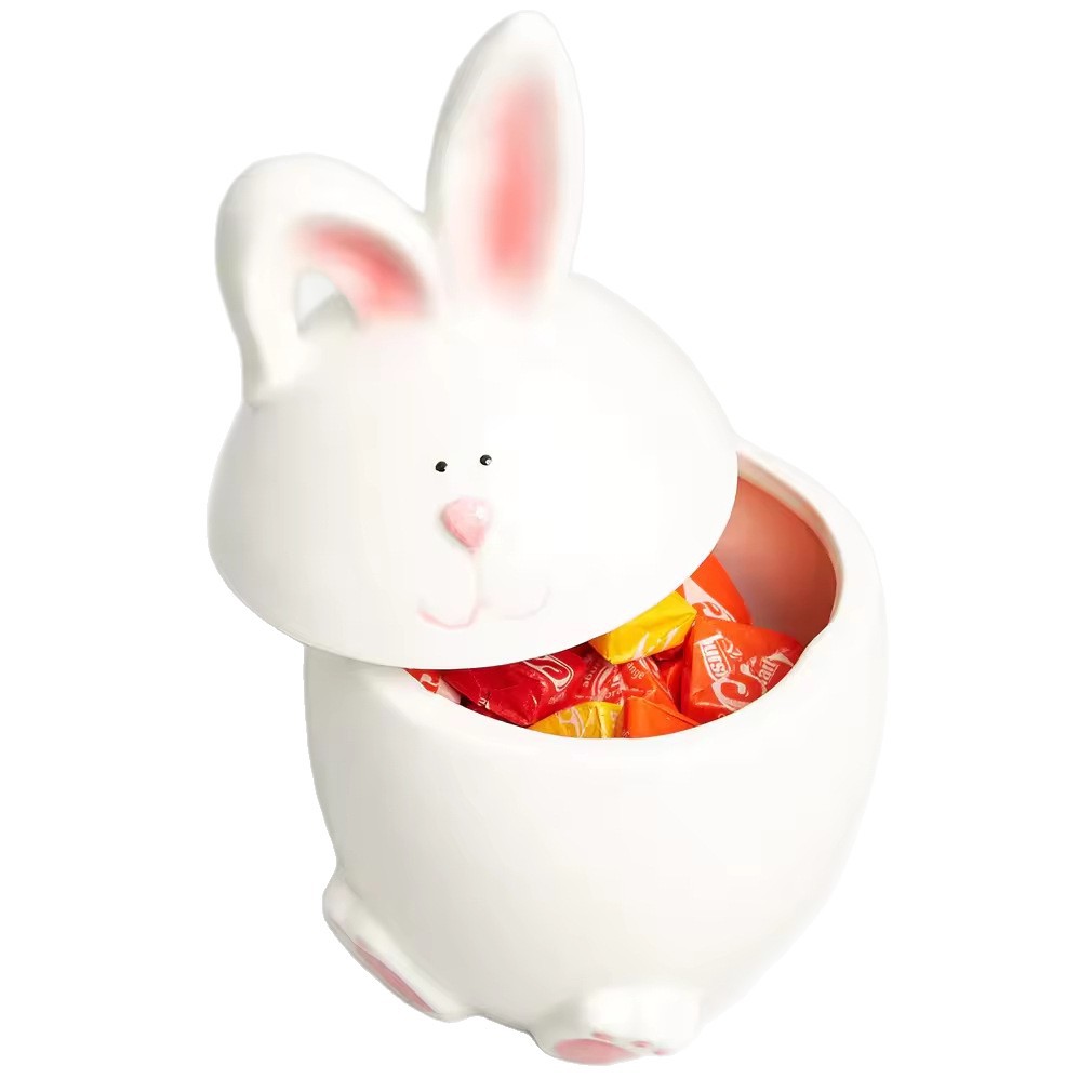 Temas de Pascua encantadores conejos de cerámica decoración hermosa adornos regalos de tazas de cerámica para el hogar