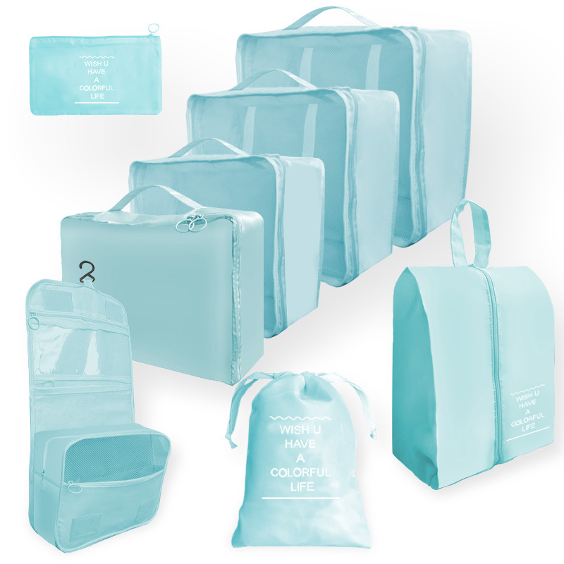 Bolsa de almacenamiento de viaje traje de seis piezas de siete piezas de ocho piezas plegable bolsa de lavado bolsa de almacenamiento de ropa bolsa de viaje con cordón