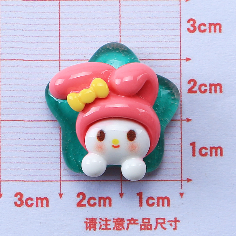 Internet celebridad manejar hielo transparente estrella animal lindo DIY joyería accesorios de resina al por mayor crema pegamento hecho en casa caja del teléfono horquilla