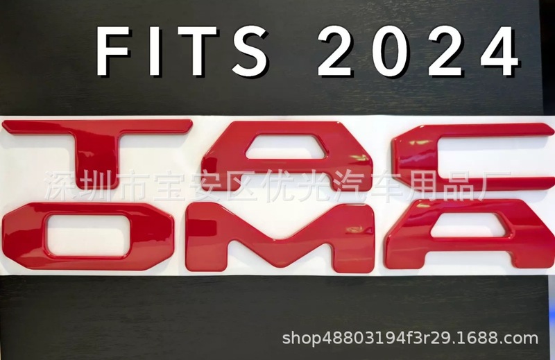2024-2025年式トヨタピックアップトラック「タコマ」車用ステッカー、ピックアップトラックのリアトランク文字ステッカー|undefined