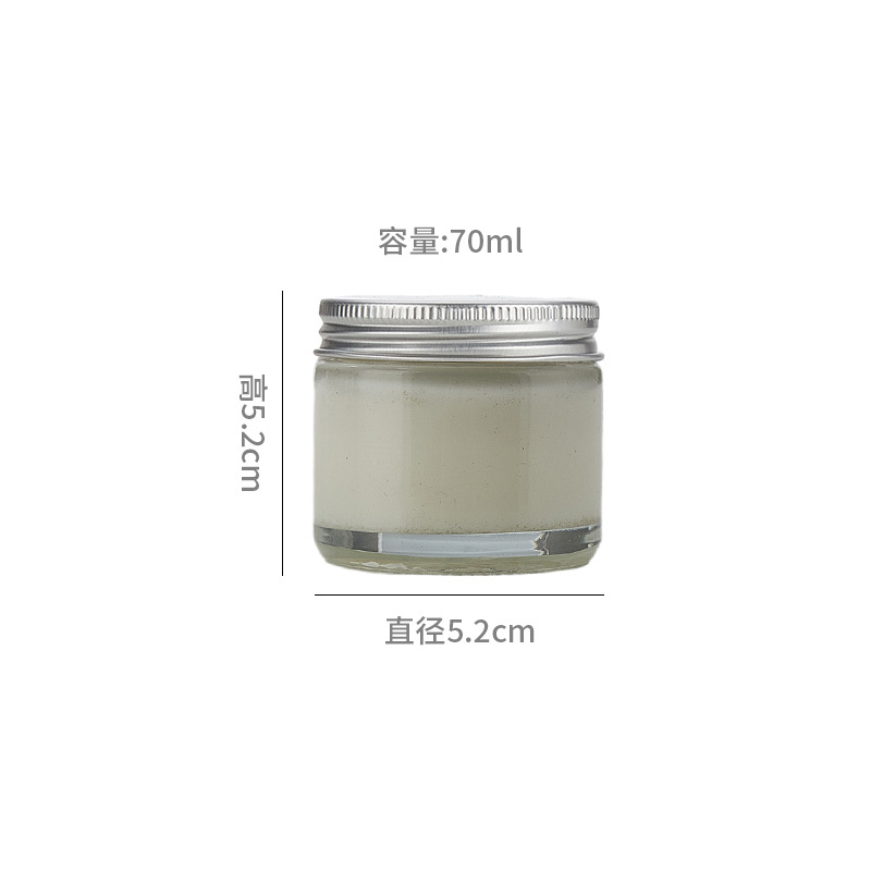 250ml recipiente de vela de vidrio transparente con tapa 120ml marrón aromaterapia vela taza vacía taza DIY candelabro de vidrio