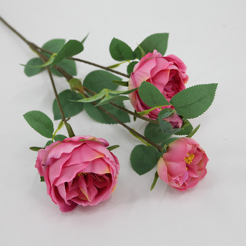 Artificial Austin Rose solo multi-cabeza sentir Rosa boda flor artificial hogar Flor de seda flor falsa al por mayor