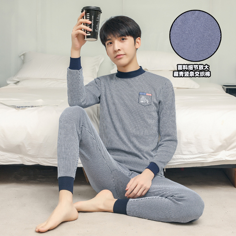 Ropa de otoño juvenil pantalones largos conjunto de ropa interior para niños medianos y grandes niños y niñas suéter de algodón niñas suéter línea conjunto de pantalones