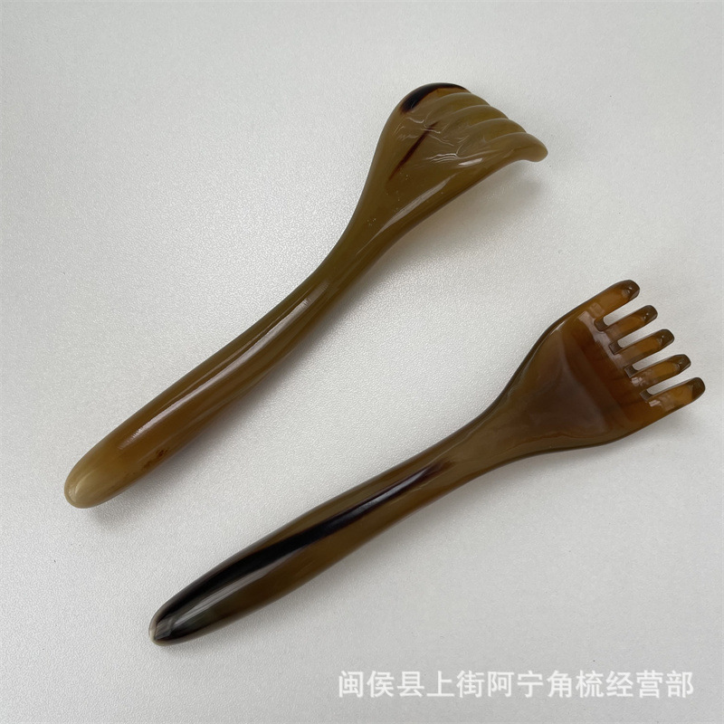 Horn Five-Claw Scalp Massage Comb Niu Jiao Shu Portable Meridian Gua Sha Relaxation Tool quality and texture