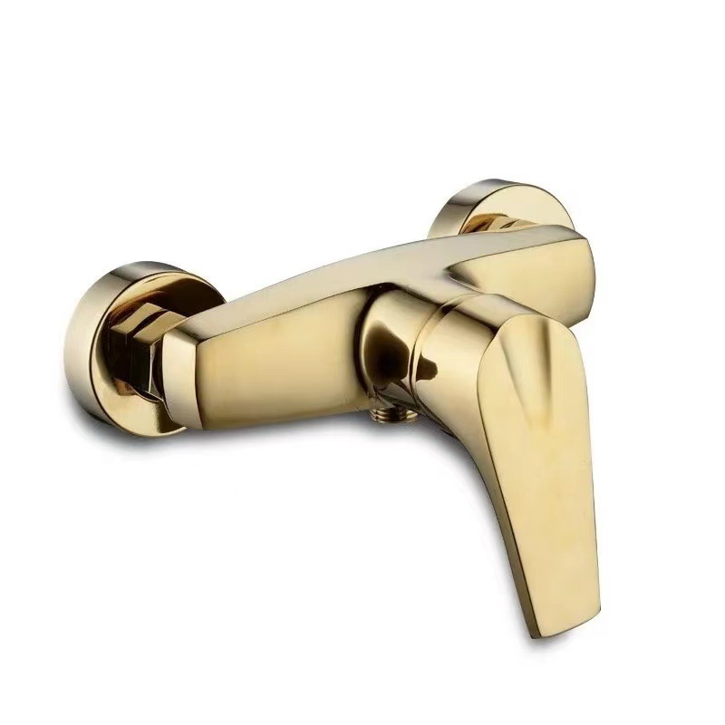 Gold shower faucet Copper alloy bathroom concealed shower faucet water heater hot and cold shower mixing valve