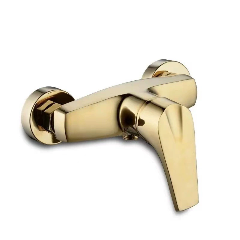 Gold shower faucet Copper alloy bathroom concealed shower faucet water heater hot and cold shower mixing valve