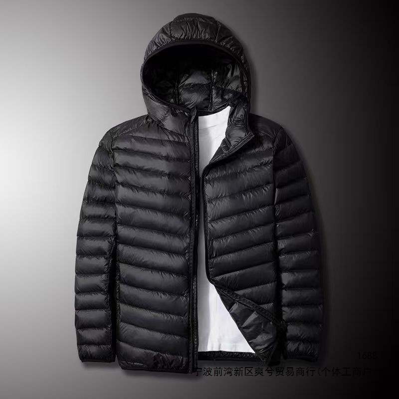 2026 Autumn/Winter New Style Duck Down Jacket with Stand Collar and Hood, Short, Warm, Casual, Lightweight Outerwear