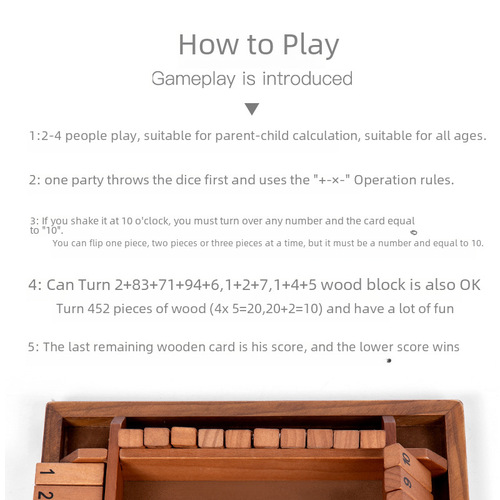 Amazon Wood Four-Flip Card Game Parent-Child Interactive Game Bar KTV Toy Entertainment Leisure Drinking Game