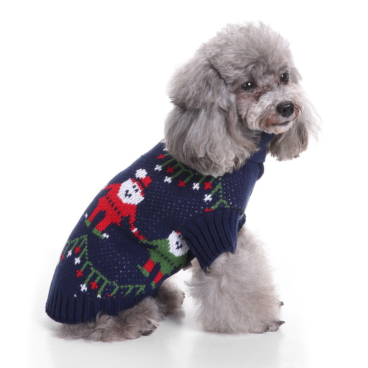 Strickweste für Haustiere, Herbst-Winter-Kleidung, warmes Outfit für zweibeinige Teddybären, kreativer Hundepullover_voghion.com