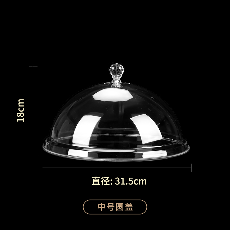 Plato de frutas con cubierta plástico acrílico transparente cubierta de polvo de alimentos redondeados snack mostrando plato de frutas secas lleno