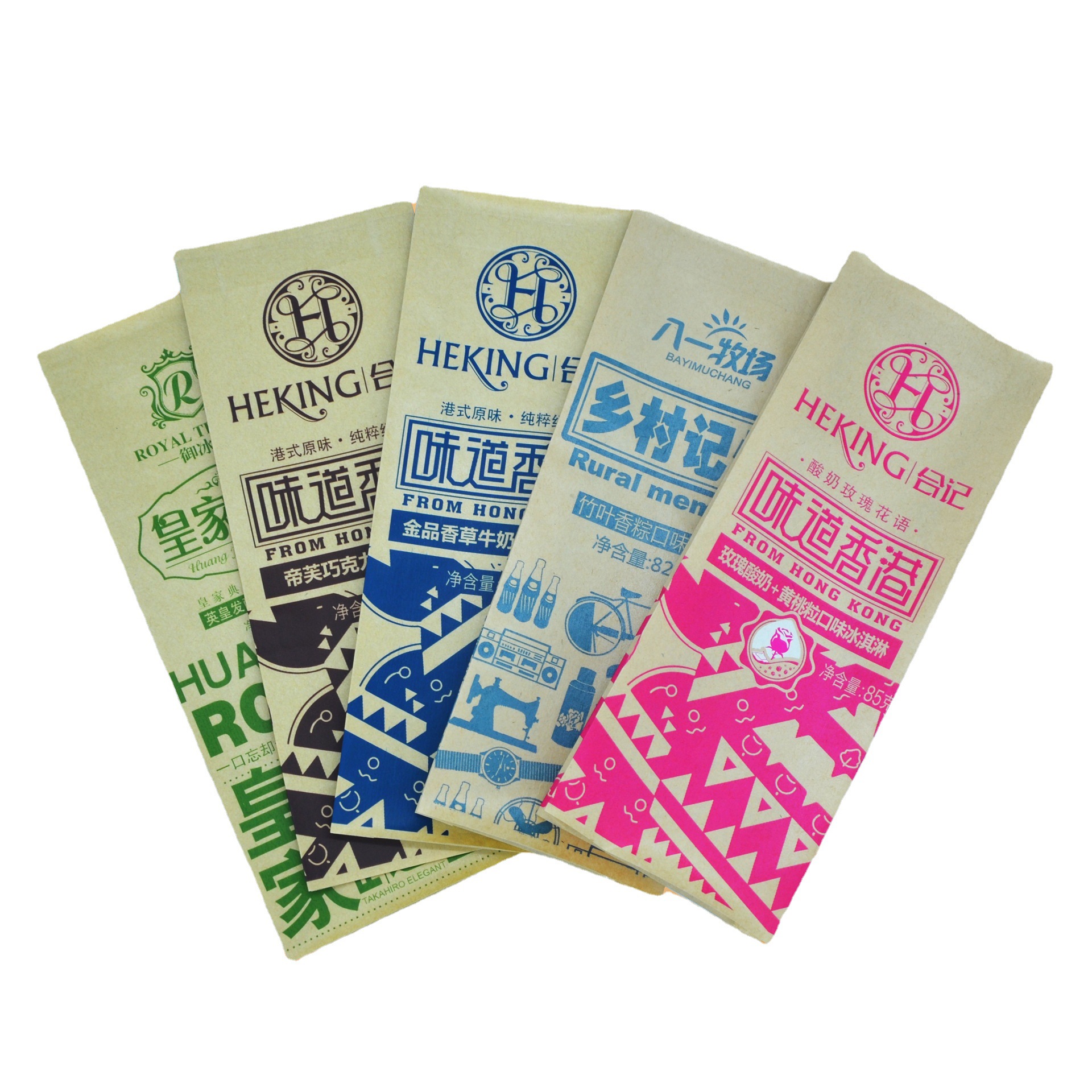 一次性香港味道冰激凌雪糕包装袋乡村记忆雪糕食品包装袋淋膜纸袋
