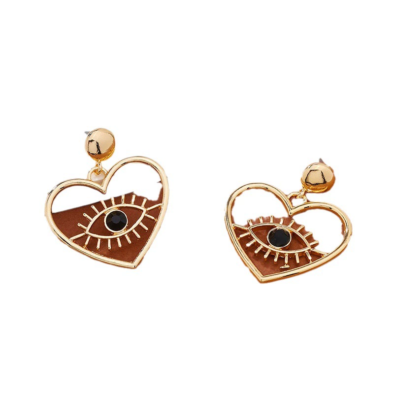 Trend black earrings, fashionable accessory, European style