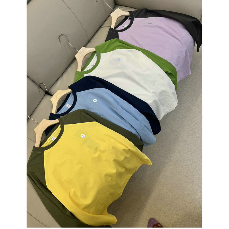 Fashion King Fried Good Goods Contrast Color Sunscreen Quick-drying Long-sleeved Sports T-shirt Women's 2025 Spring and Summer Riding Fitness Top Fashion King Fried Good Goods Contrast Color Sunscreen Quick-drying Long-sleeved Sports T-shirt Women's 2025 Spring and Summer Riding Fitness Top