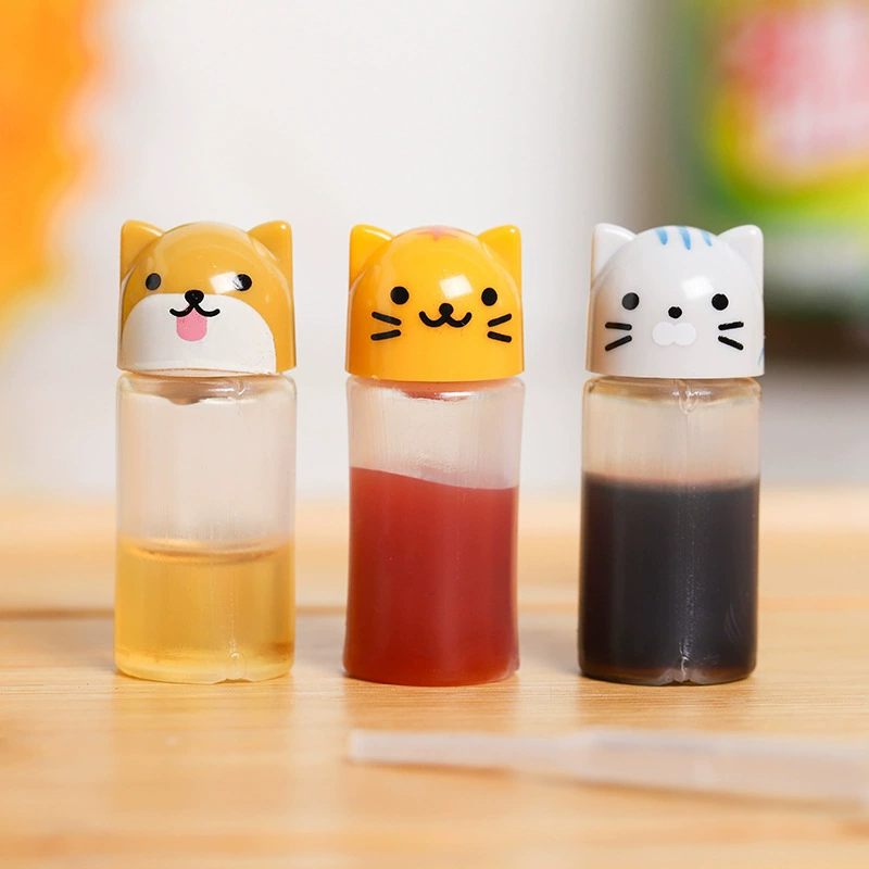 Japanese kitchen organizes salad sauce tomato sauce bottle mini portable sauce bottle plastic seasoning squeeze sauce bottle
