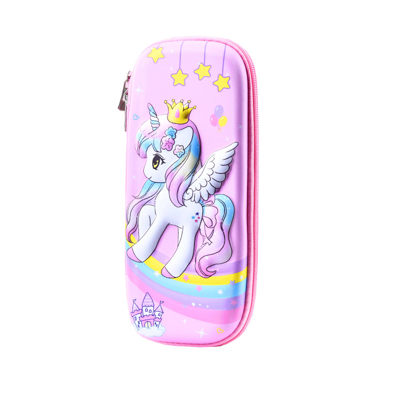 26 nuevo cuero 3D estereoscópico caja de papelería de dibujos animados estudiantes de primaria 1 - 3 - 6 grados niños caja de lápiz bolsas de lápiz de gran capacidad