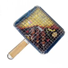 户外露营便携烧烤夹家庭聚会烤鱼夹烤网方形网片烧烤网炉具