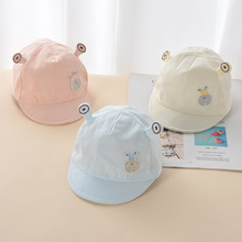 春季新生儿胎帽0-3个月婴儿帽子超萌宝宝鸭舌帽纯棉幼儿遮阳夏
