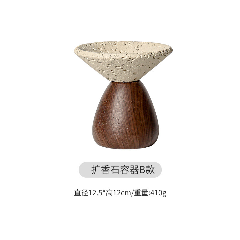 北欧の高品質セメントアロマテラピーオーナメント、見栄えの良い屋内寝室、火を使わないクリスタルエッセンシャルオイルアロマテラピー容器|undefined