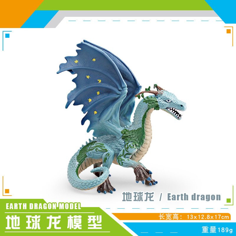 Exportación transfronteriza simulación de mitología occidental dragón modelo dragón de hielo dragón de acero fuego águila lobo dragón adornos estáticos de escritorio