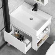 浴室柜组合小尺寸洗手台迷你陶瓷洗漱台小户型抽屉侧面开放格收纳