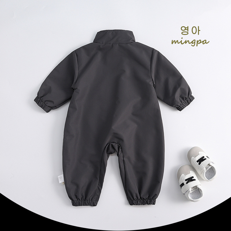 婴儿衣服秋装连体衣超萌男宝宝卡通冲锋衣外套春秋季外出哈衣爬服|undefined