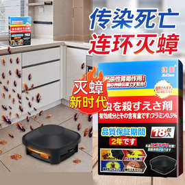 日本蟑螂药方型小黑屋蟑螂胶饵家用杀蟑螂饵剂一次全窝绝杀可代发