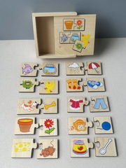 Animal Matching Puzzle Box for Logical Thinking Training, Kindergarten Small Class, Intellectual Science Area Teaching Tool